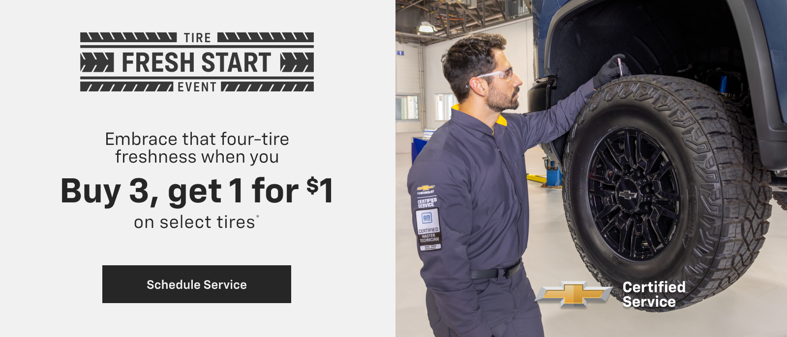 Buy 3 Get 1 for $1* at Knudtsen Chevrolet in Post Falls ID