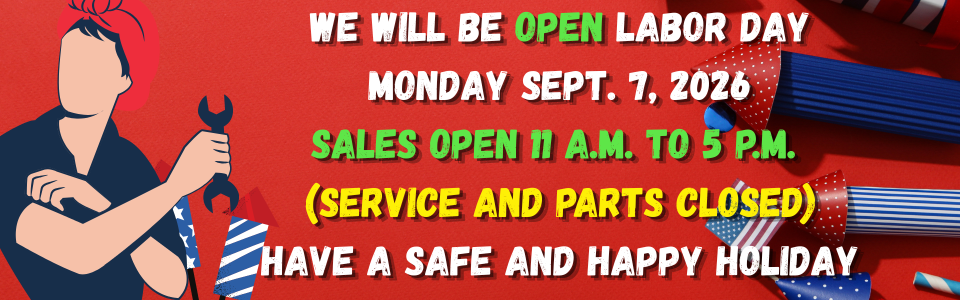 Labor Day banner August 2026