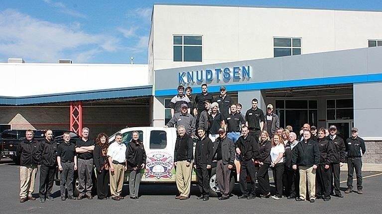 Knudtsen Chevrolet standing outside dealership